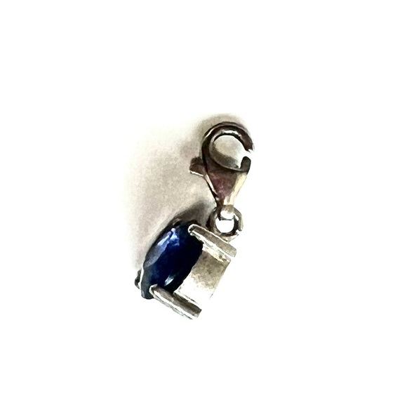 Swarovski blue crustal charm/pendant Sterling Silver - Picture 8 of 8